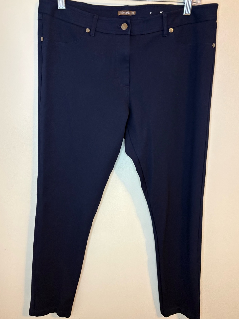 J McLaughlin Navy Slim Ankle Pants Women’s Size 12 Stretch